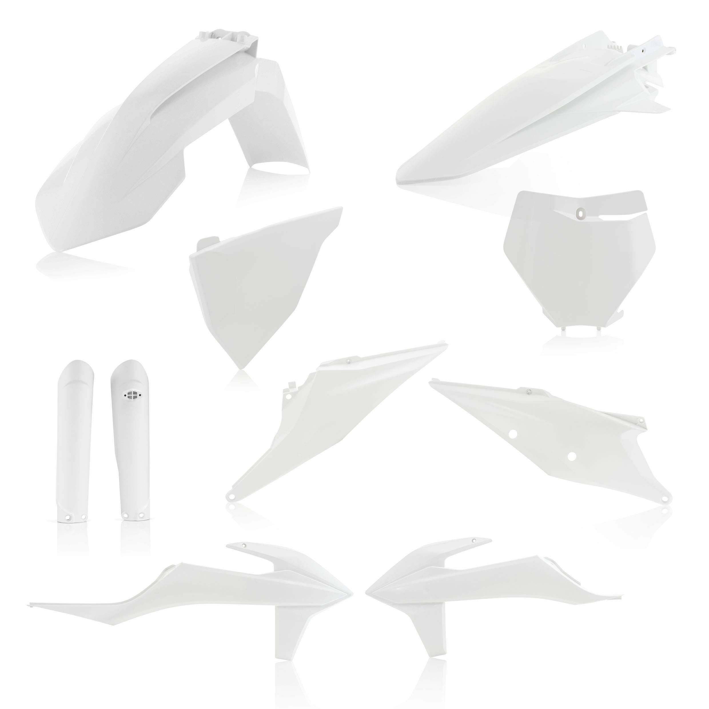 Acerbis Full Plastic Kit – Compatible with KTM SX/XC – white