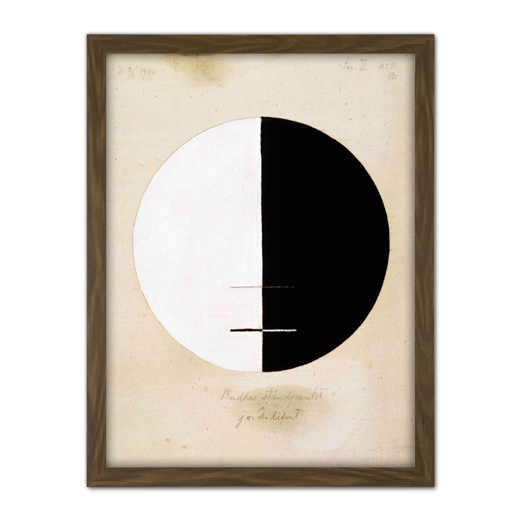 Artery8 Hilma Af Klint Buddhas Standpoint Earthly Life No 3A Artwork Framed Wall Art Print 18X24 Inch