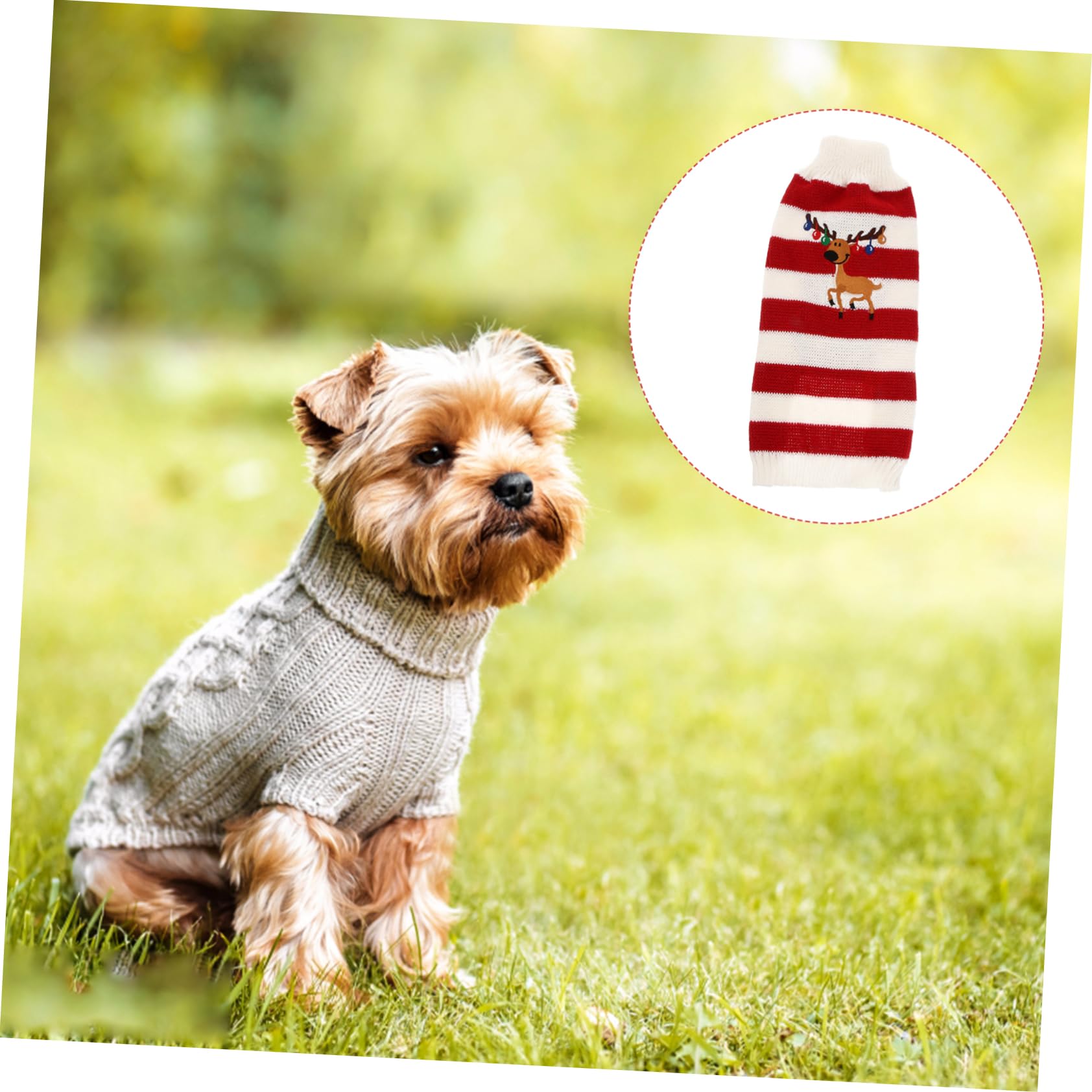 SUPVOX Suéter de Punto para Perros Ropa Navideña para Mascotas Disfraz de Invierno para Perros Suéter de Alce para Cachorros Talla y Ropa para Cachorros