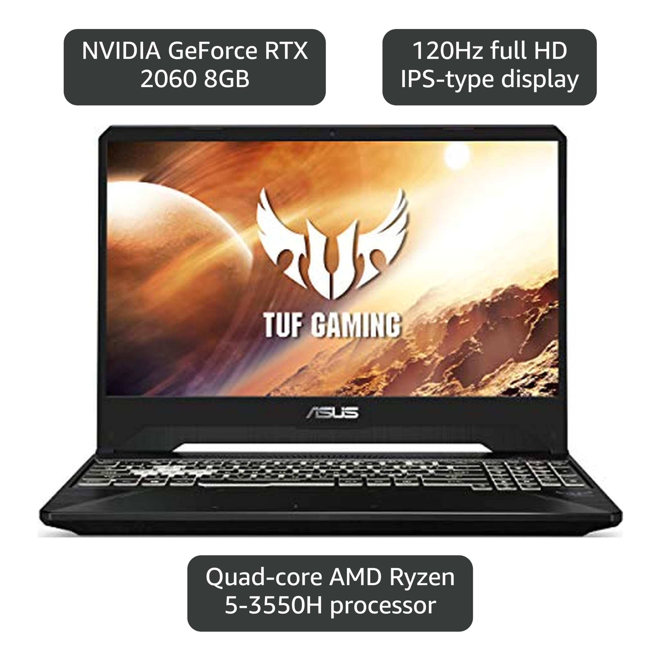 Amazon.com: ASUS TUF Gaming Laptop, 15.6” 120Hz FHD IPS-Type, AMD