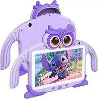 Tablet infantil de 7 polegadas para crianças de 3 a 7 anos, tablets infantis com aplicativos de aprendizagem, WiFi, controle parental, jogos educativos, tablets à prova de choque para