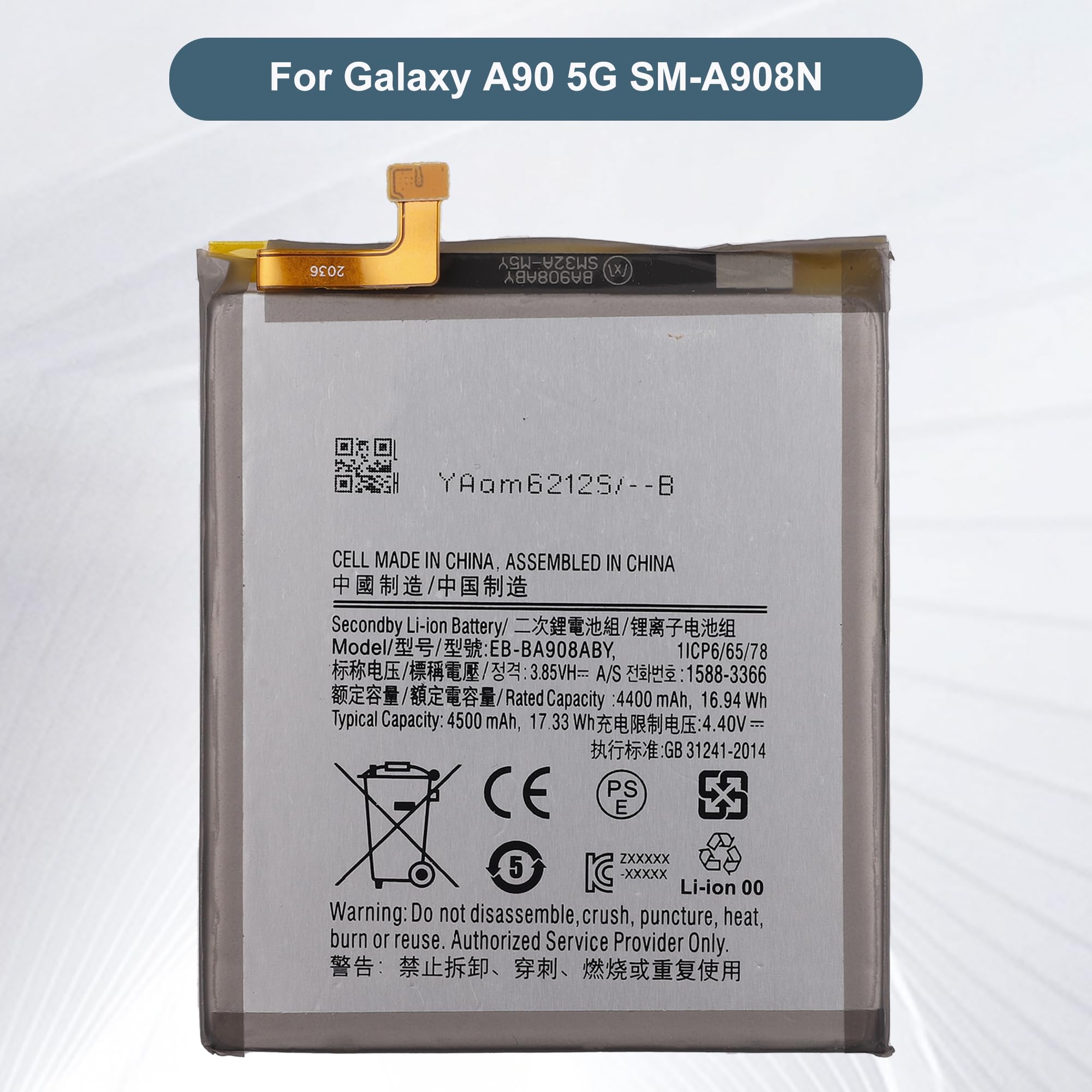 E-YIIVIIL Replacement Battery EB-BA908ABY Compatible with Samsung Galaxy A90 5G SM-A908N with Tools