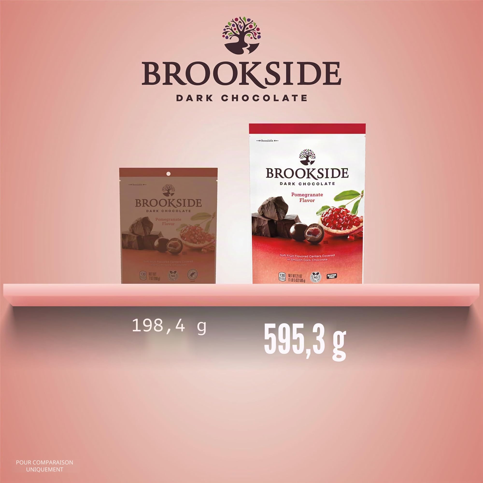 Brookside Dark Chocolate Pomegranate Flavor 1 lb 5 oz