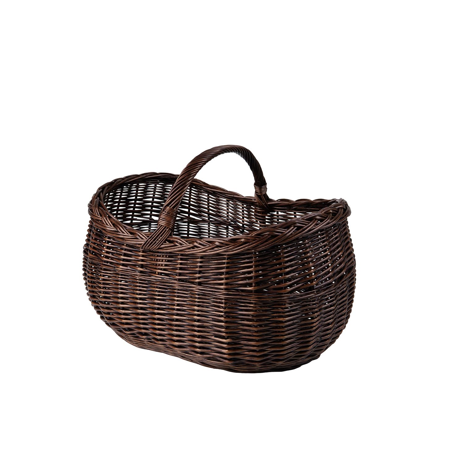 Cesta Portalegna da Interno in Vimini Porta Legna da Interni Fatto a Mano Cesta in Vimini per Legno Cestino per tronchi Ceste per Legna da Interno