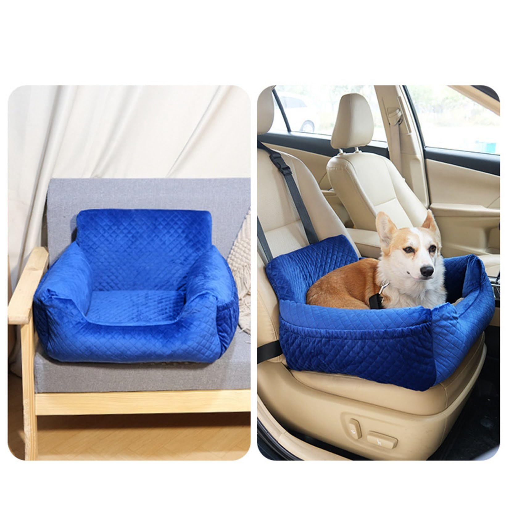 Amazon.co.jp: 犬 猫用 車 ドライブシート 助手席用 ペットソファ 