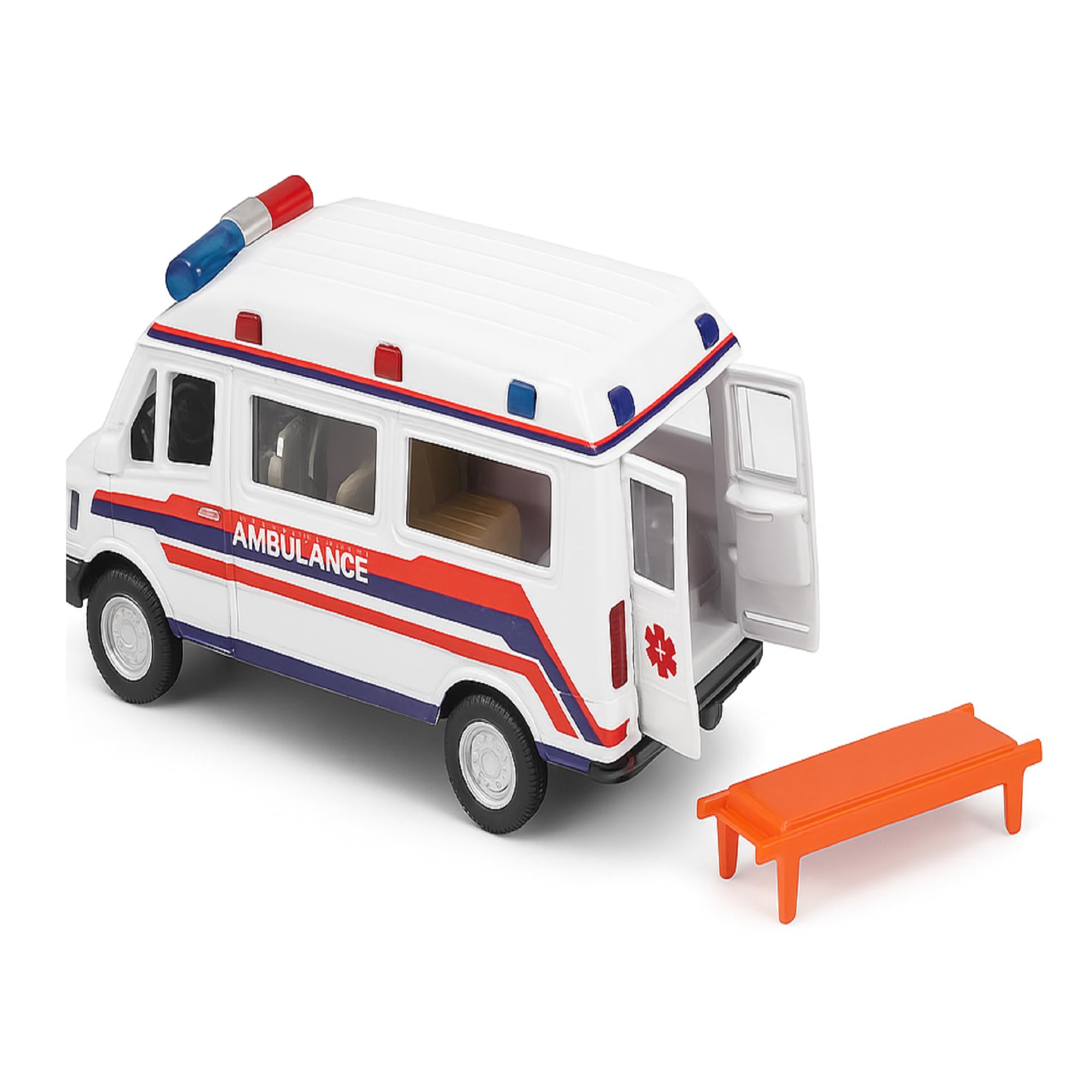 Sponsored Ad - Sheel® Ambulance Toy for Kids – Pull Back Action with Removable Stretcher & Oxygen Cylinder – Opening Doors – Safe Plastic – Non-Battery Toy Vehicle – Made in India – Gift for Boys Age 3+