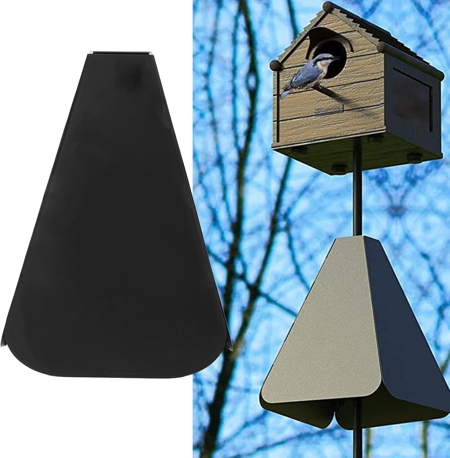Squirrel Baffle for Bird Feeder Pole,Squirrel Baffle Defense Professional Bird Food House Squirrel Guard for Outdoor Bird Feeder Pole