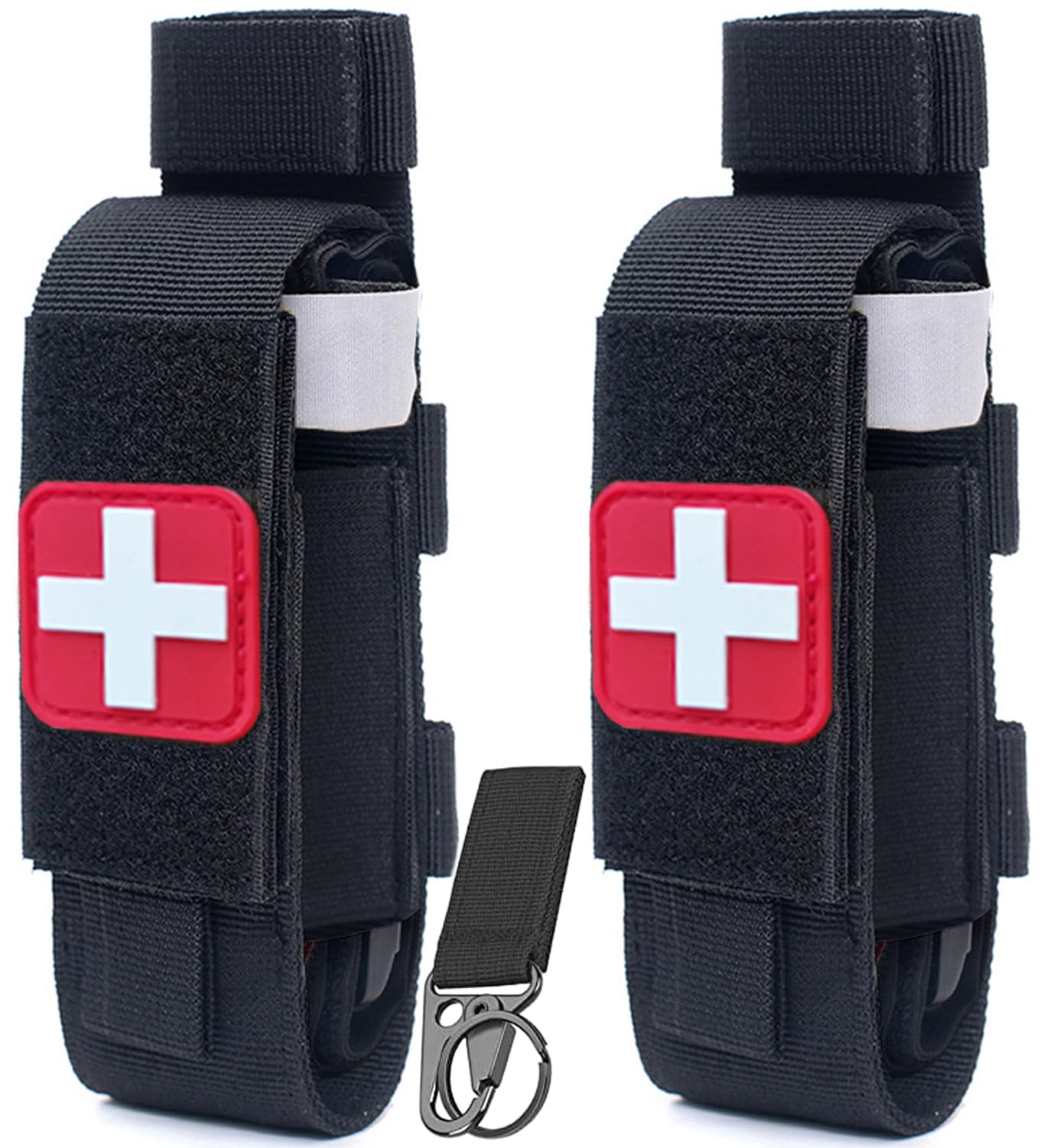 VVIITOP Molle Tourniquets Holder 2PS Medical Cross Stickers Tourniquet Pouch Small Trauma Kit (2PS)