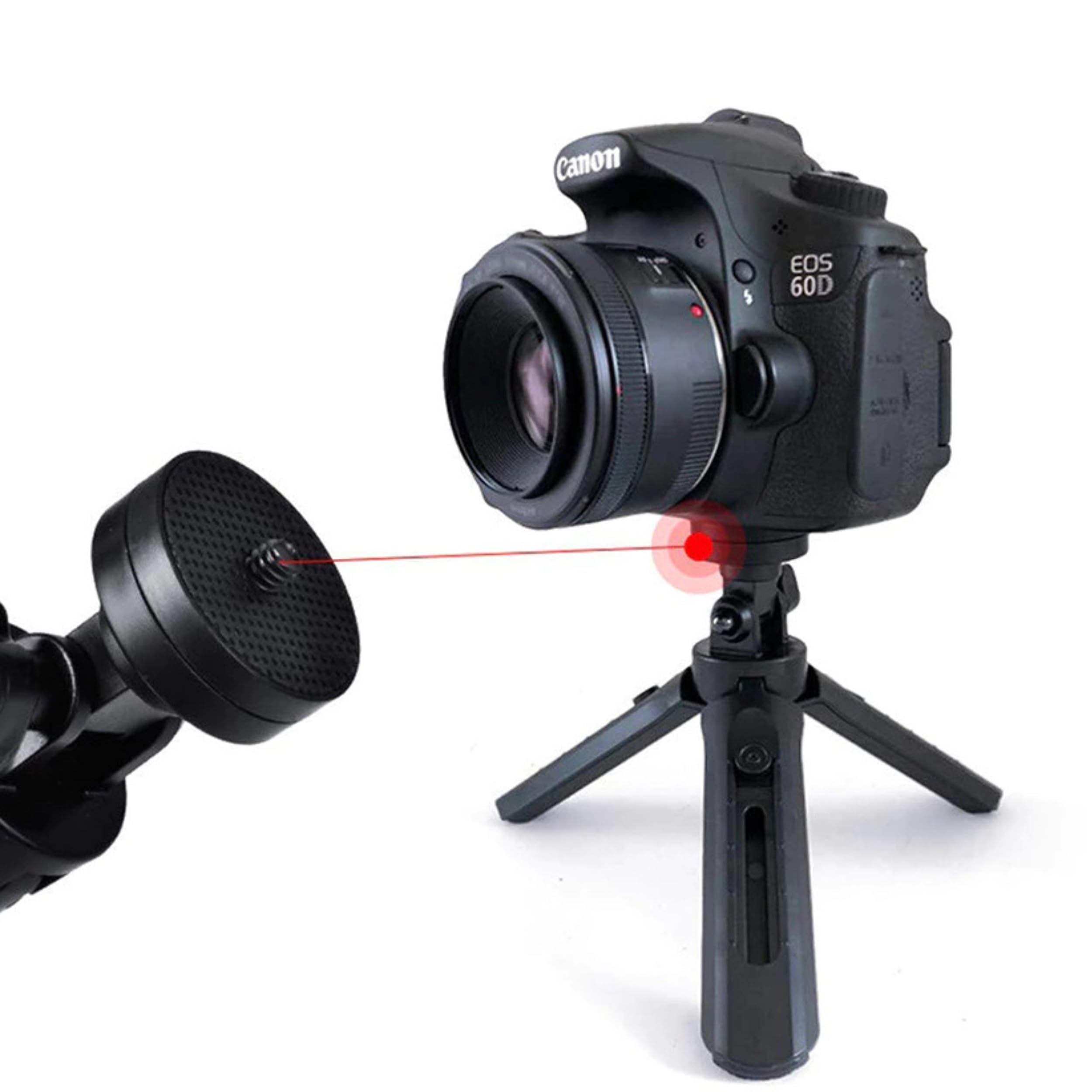 PARENCE.- Mini treppiede universale regolabile per smartphone e fotocamera - Supporto a 360° con attacco da 1/4" - ideale per video, foto, vlog e videochiamate