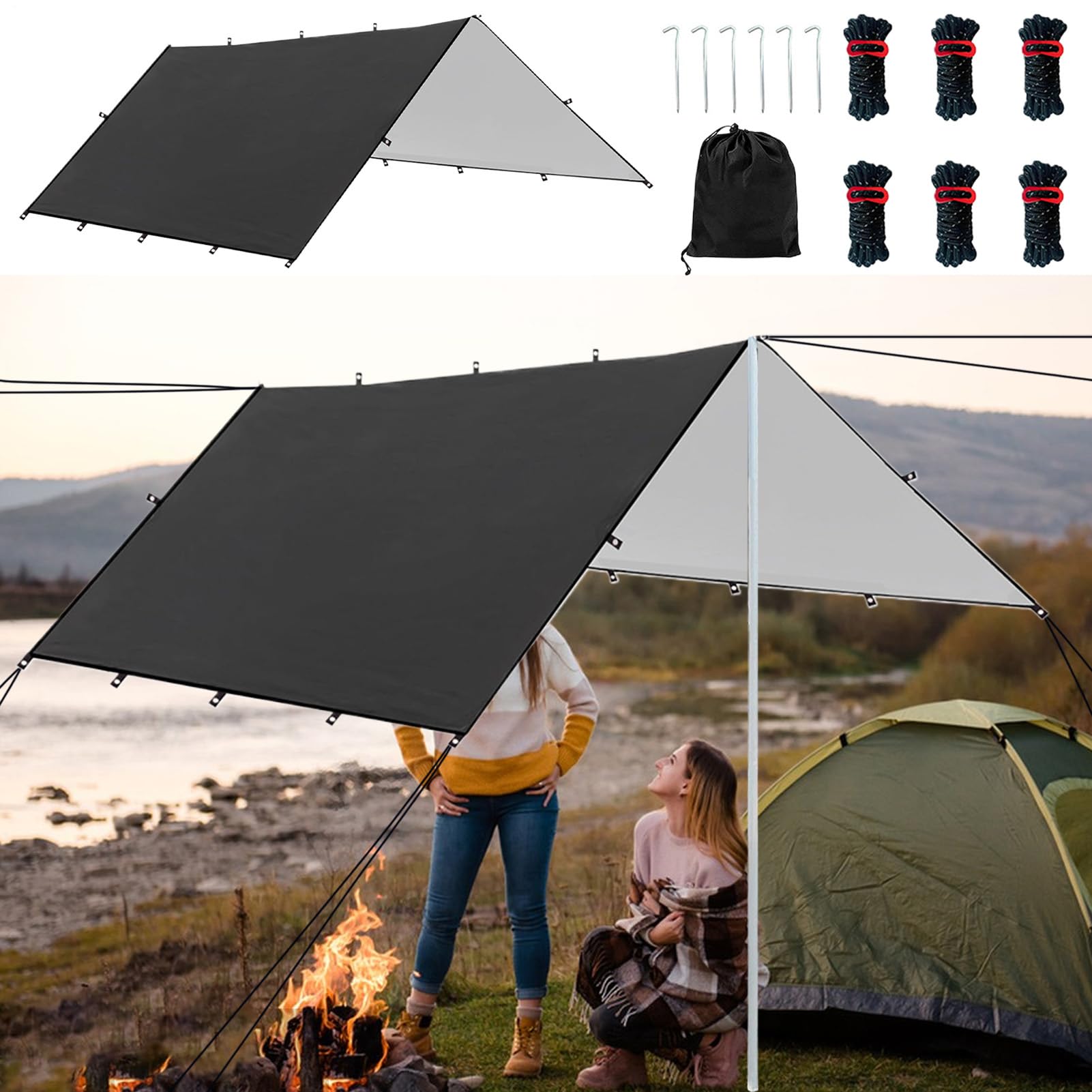 Bâche de Camping Housse de Protection pour et Abri