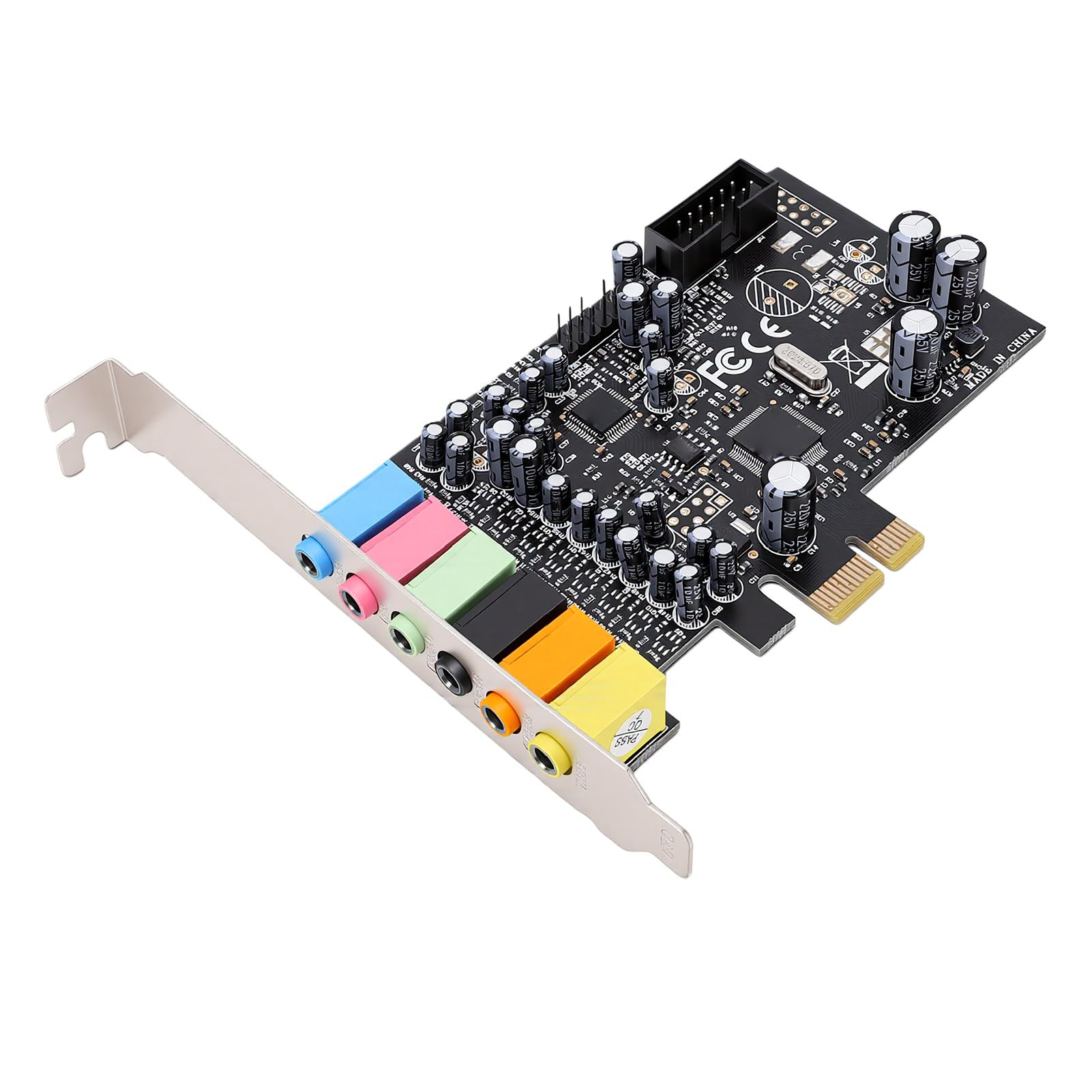 Bewinner Karta Dźwiękowa PCIe z Gniazdem DIP 8 do Niestandardowej Konfiguracji Dźwięku w Grach Komputerowych i Systemach