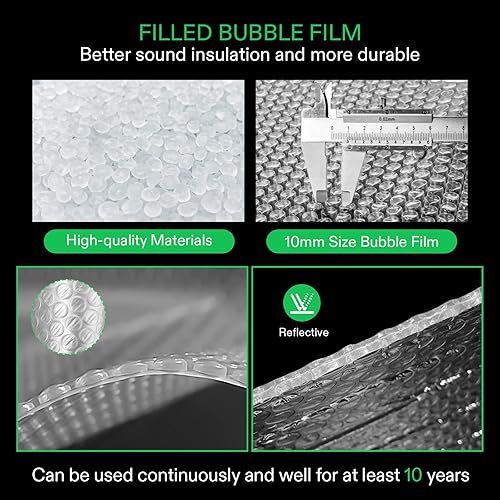 Vista 3 de VIVOSUN Película aislante de burbujas de aislamiento espiral, 6.0 pulgadas por 25 pies