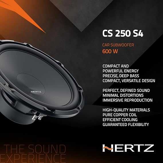 HERTZ Cento Series CS-250-S4 10 (250mm) 300 Watt RMS 4-Ohm SVC Subwoofer