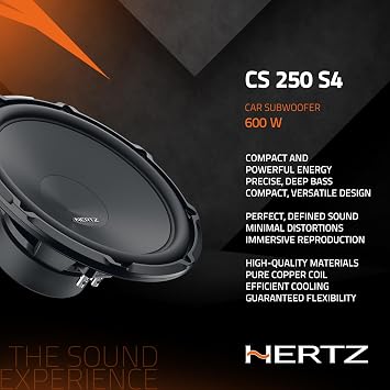 HERTZ Cento Series CS-250-S4 10 (250mm) 300 Watt RMS 4-Ohm SVC Subwoofer