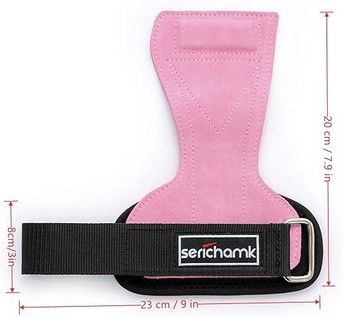 Miniatura 6 de Correas de muñeca para levantamiento de pesas con muñequeras, muñequeras de cuero para levantamiento de pesas, correas de agarre para levantamiento