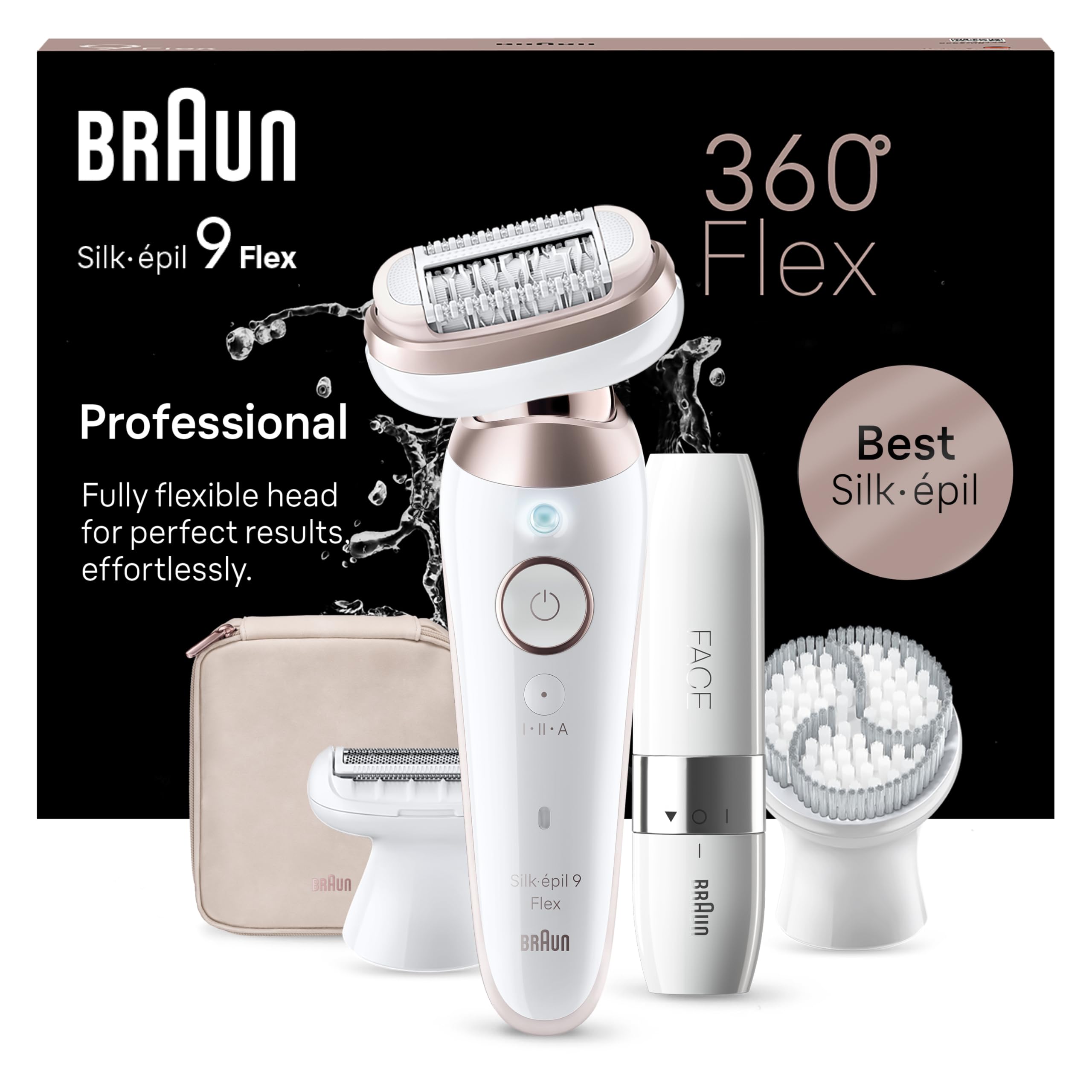 Braun Silk-épil 9 Flex 3D Epilierer (9-306, Weiß/Rosa Titan)