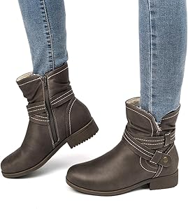 Amazon.com | VJH confort Women's Mid Calf Boots, Fur Lined