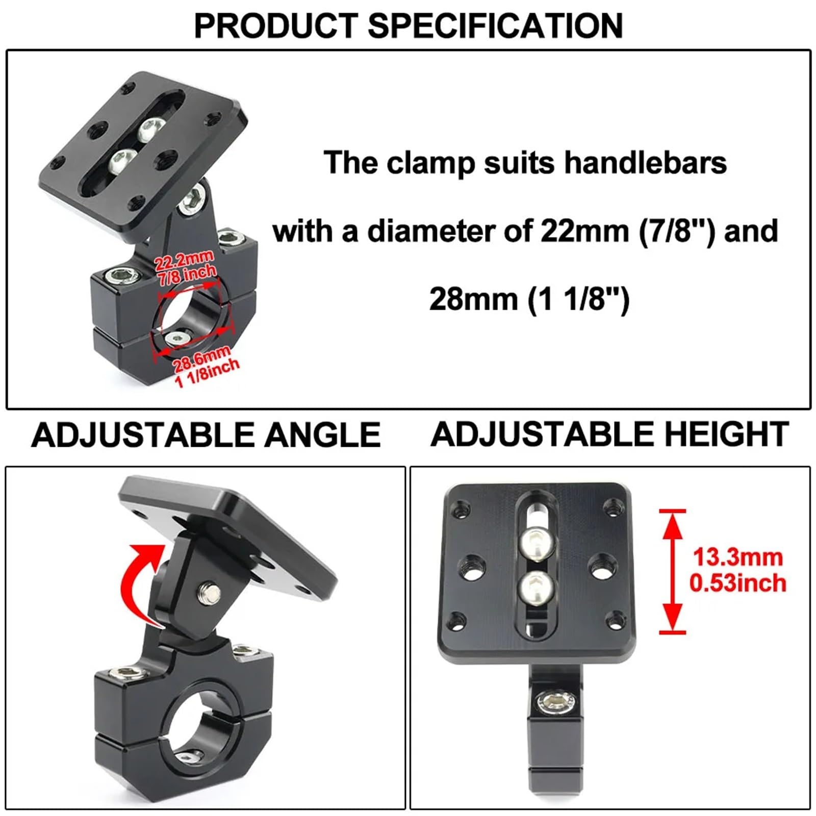 Soporte Navegación GPS Soporte Placa Montaje Para Navegador GPS Para VFR800X Para Crosstourer Para AFRICA Para TWIN CRF1100L XL 1000 V Para Varadeo NC750X Abrazadera Manillar Soporte Para Navegación G