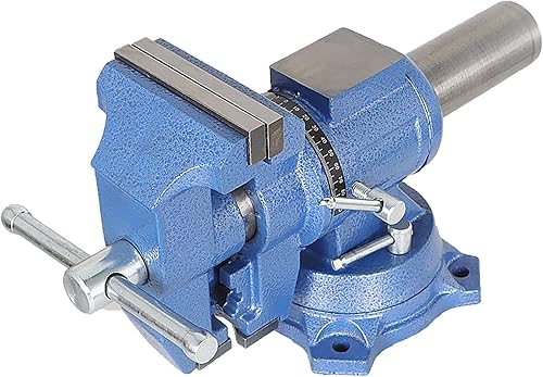 findmall Tornillo multimordaza multiusos resistente con base giratoria y cabezal para sujetar equipos de fijación, rotación de 360 grados, uso