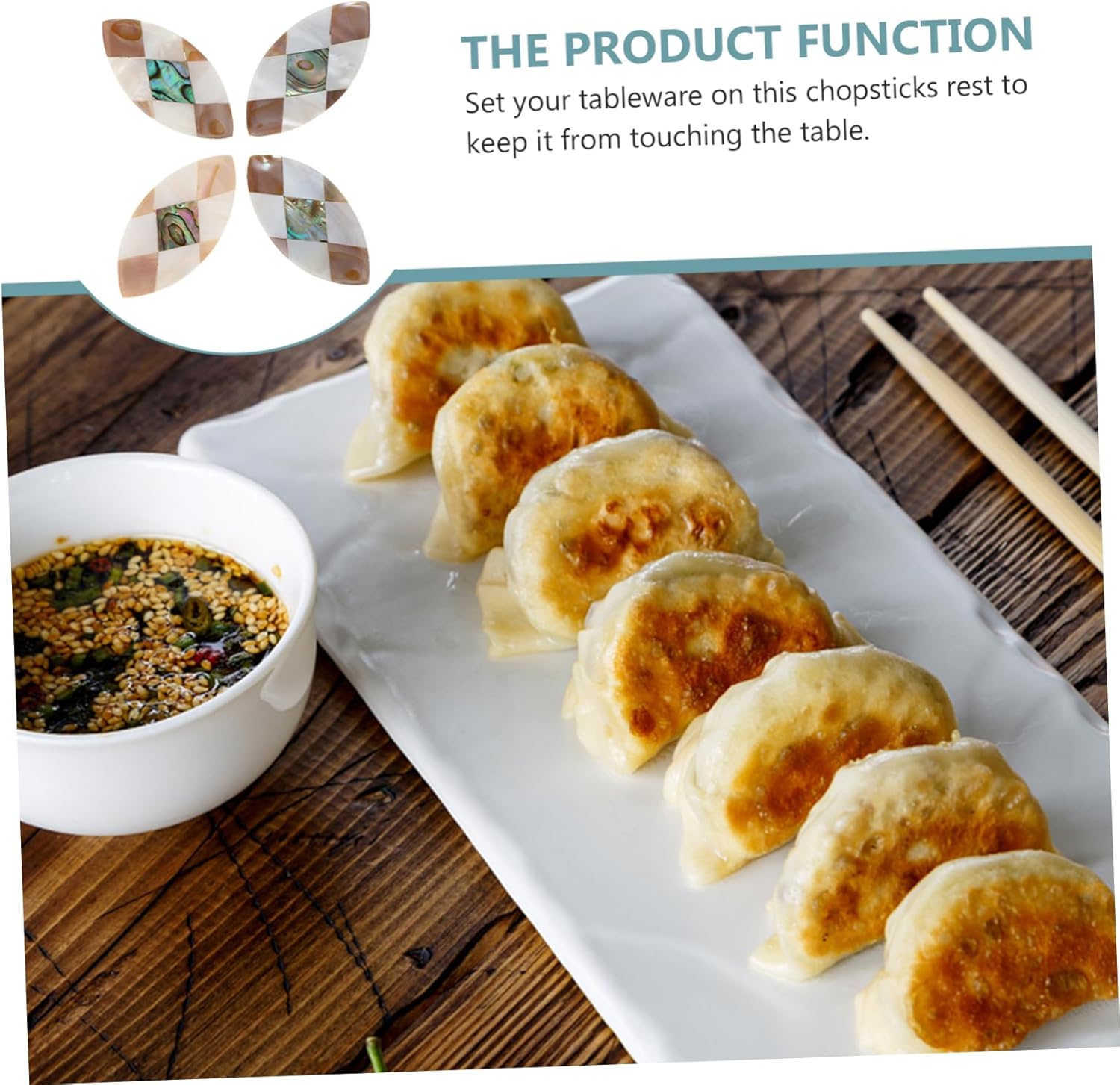 箸置き&amp;ホルダー、テーブルデコレーションスプーンホルダー、2セットシェル箸ラック引き出しオーガナイザー多機能キッチン箸ラック