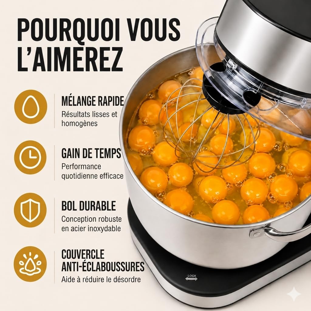 Royal Swiss ® Robot Pâtissier Professionnel 16L XXXXL 2800W, grande capacite - 12 Vitesses + Timer, Bol Inox, Ultra Puissant Pain, Pizza & Pâtisserie, patissier, Usage Intensi, Bol Inox Pâtissier