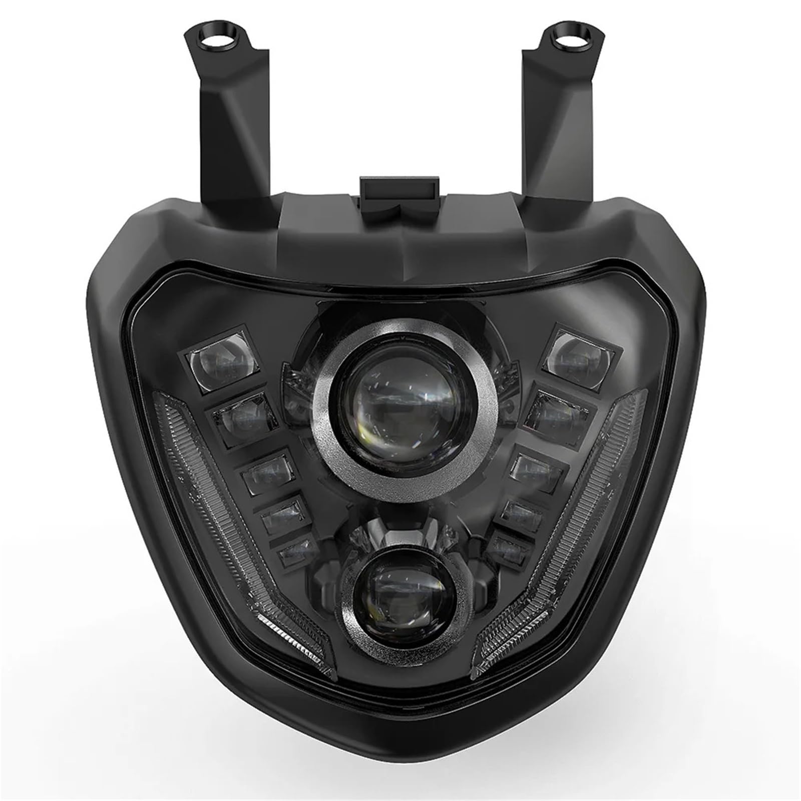 Motocykl Head Light Pasuje do MT-07 FZ-07 FZ07 2014-2017 reflektor motocyklowy lampa H4 żarówka w/reflektor DRLLED reflektor