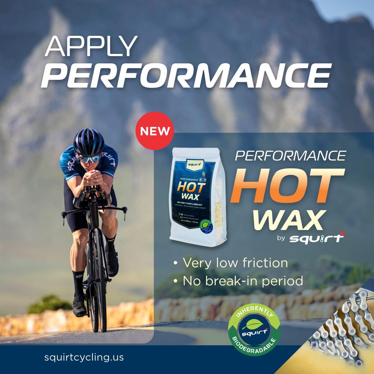 Squirt Cera caliente de rendimiento para cadenas de bicicleta