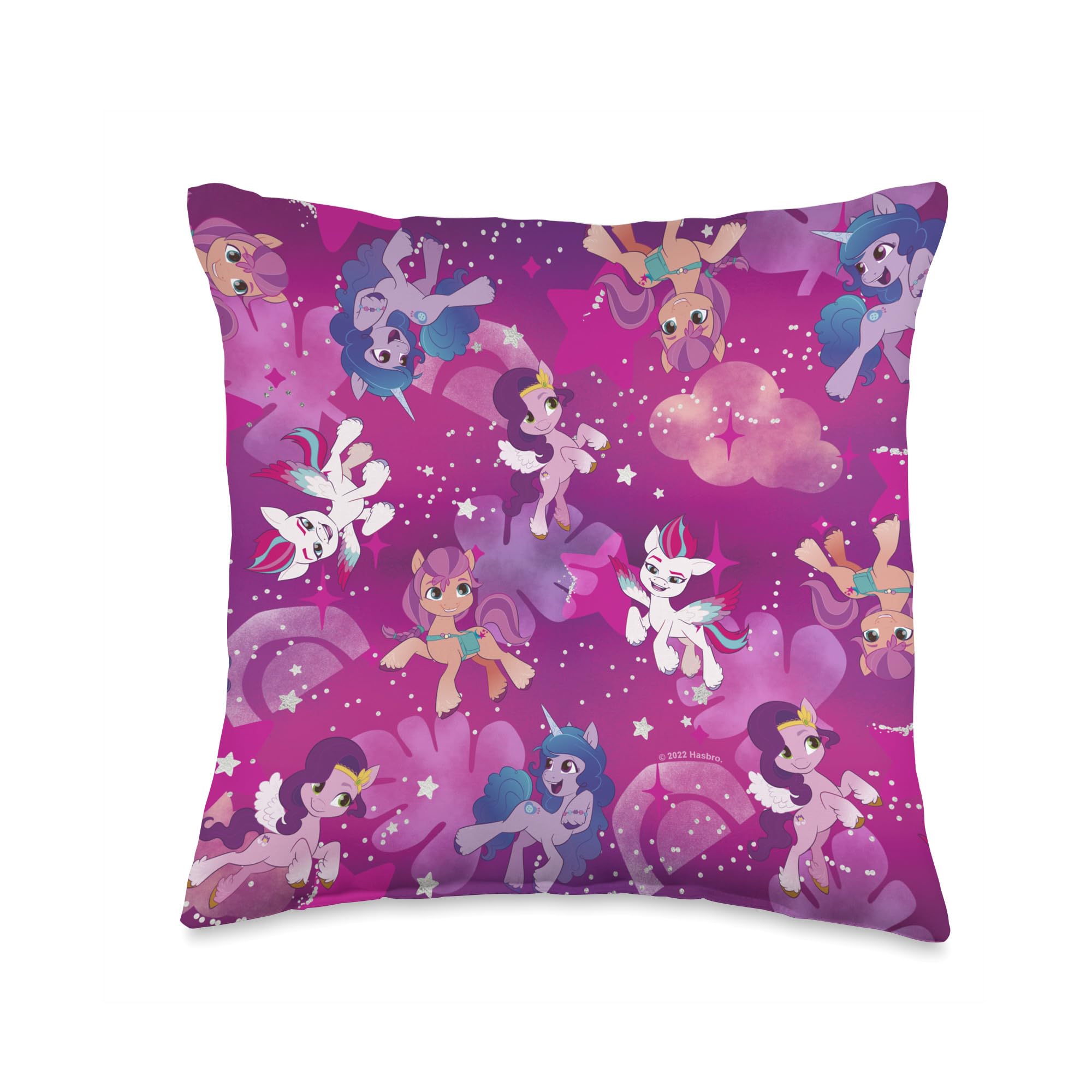 Coussin My Little Pony 40x40 cm rose avec poney imprimé pour décoration de chambre d'enfant