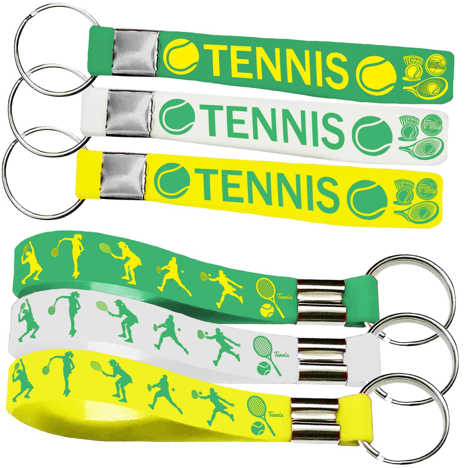 24PCS Tennis Keychains Party Favors -Sport Themed Keyrings Party Supplies Decorations Birthday Baby Shower Party Gifts Prize