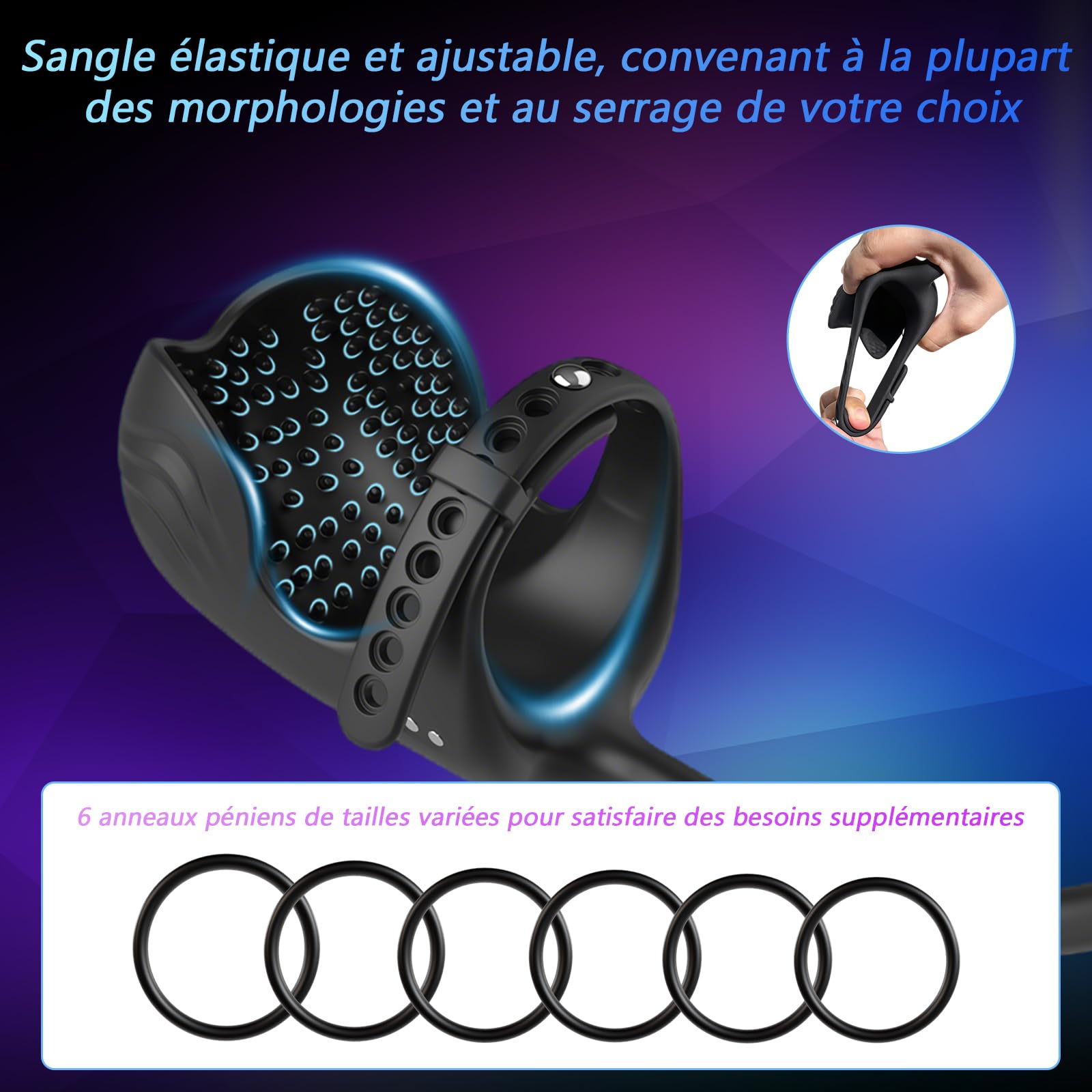 3 en 1 Massager Prostatique, Jouets pour Testicules et Anneau Pénien Vibrant Ajustable, Petite Boule Anale Mâle & Jouet Anal Vibrateur, Jouet Sexuel Point G à Télécommande pour Homme Adulte Couple