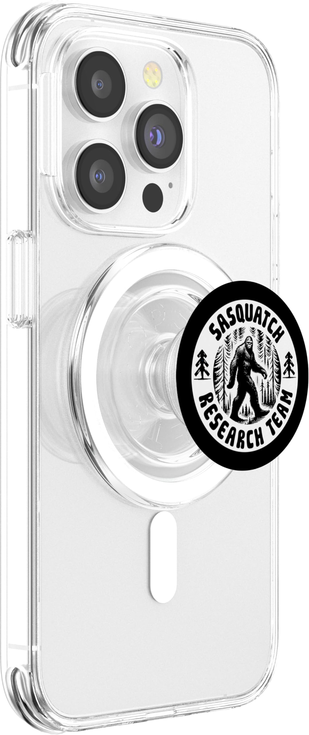 Sasquatch Research Team - Bigfoot Forest Walk PopSockets PopGrip for MagSafe, Clear - Image 4