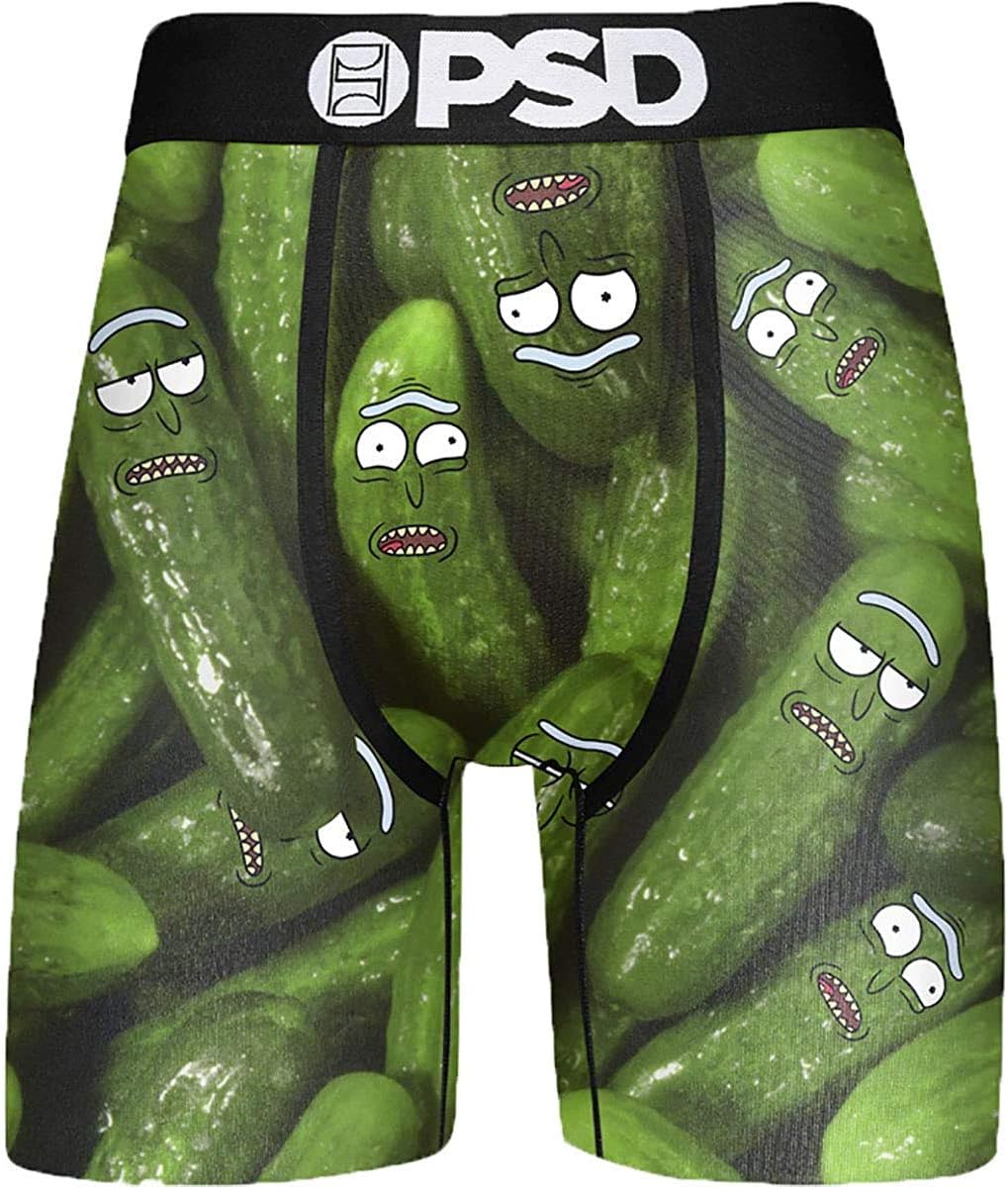 PSD Men's Ram Real Pickles Boxer Briefs, Green, L