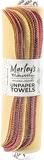 UNpaper Towels - Rollo de 12 toallas de papel reutilizables por Marley's Monsters - Respetuosas con el medio ambiente, algodón, sin árboles (rosa del desierto)