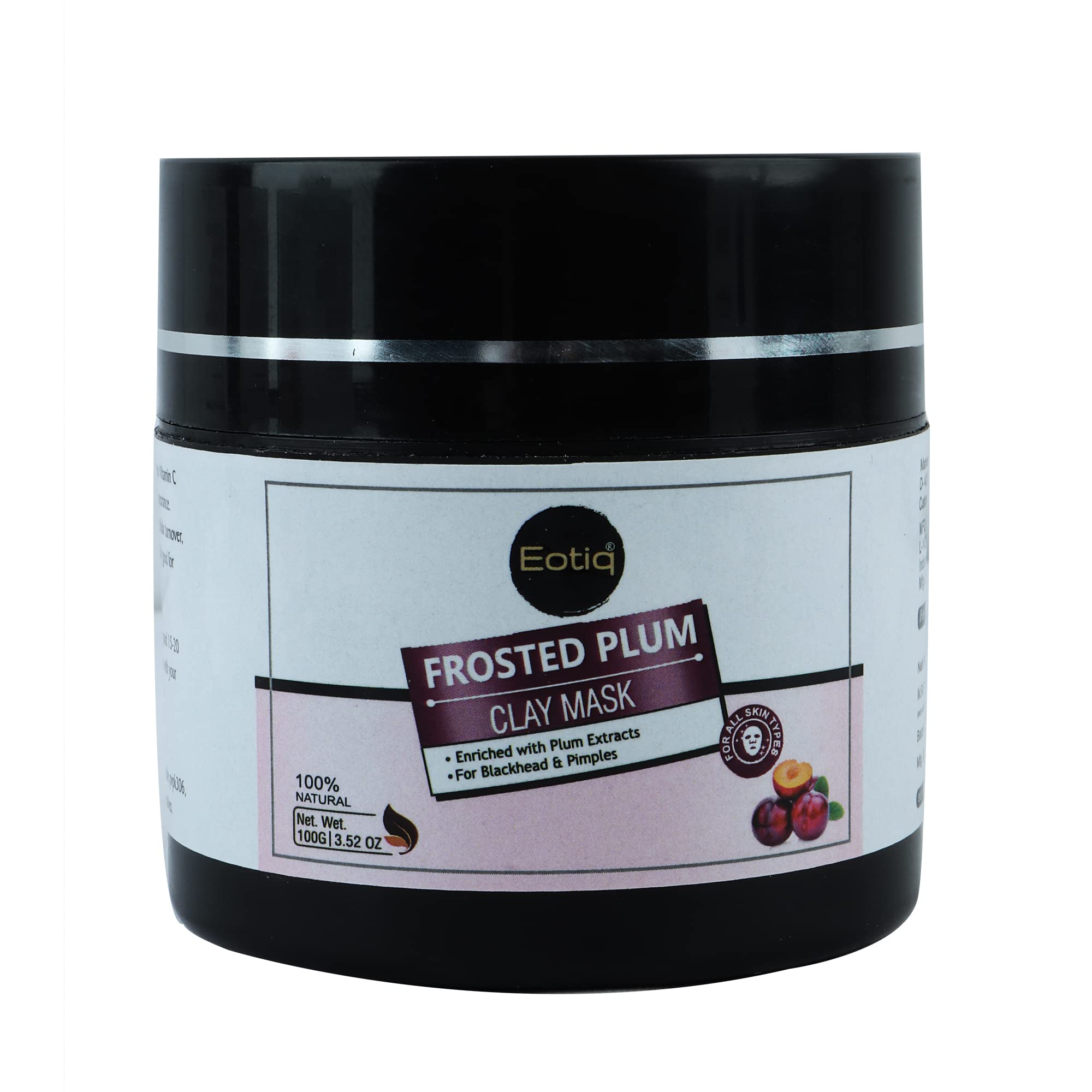 Eotiq Frosted Plum Clay Mask, Wrinkle And Blackhead Removal Mask, Suitable for All Skin Types(100GM)