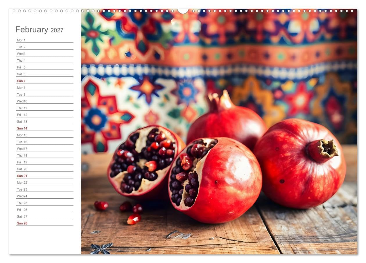 Superfood Dreams - AI art for gourmets (High Quality Premium Wall Calendar 2027 DIN A2 landscape),CALVENDO 12 Month Wall Calendar: Superfoods in their most beautiful form. A unique AI art calendar