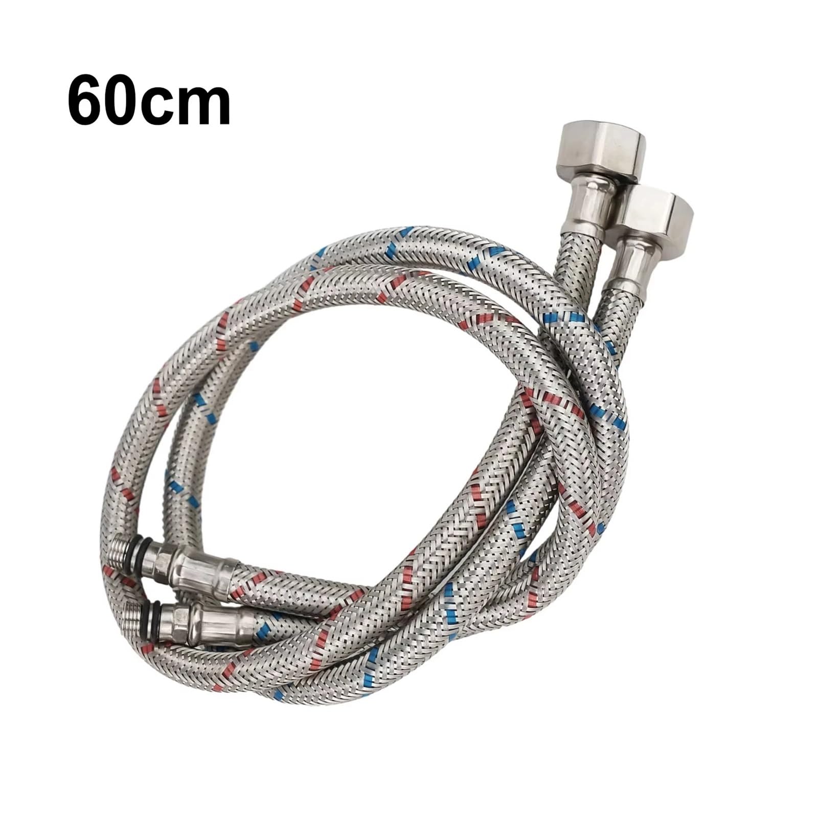 Tuyau d'entrée tissé en acier inoxydable, 1 paire, chaud/froid