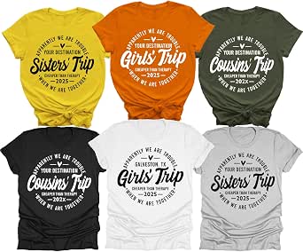 Funny Women's T-Shirt - "Girls Trip Cheaper Than Therapy" Graphic Tee, Casual Short Sleeve Top