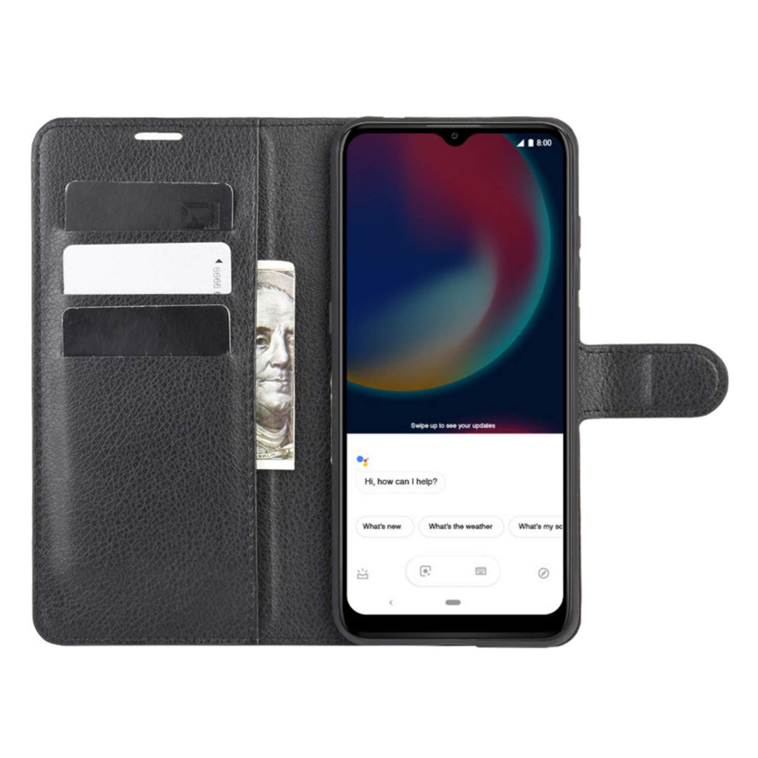 HualuBro PU Leder Hülle Für Wiko View 4 Lite – Klappcase Mit Kartenfach & Ständerfunktion