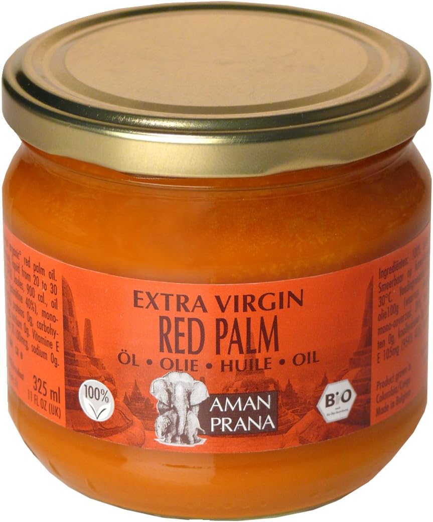Amanprana Red Palm oil 100% extra virgin - organic & sustainable 325ml -10.9 fl oz