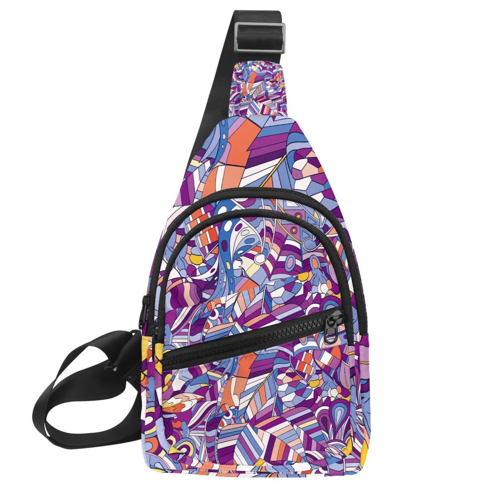 Bandolera cruzada multicolor para tus paseos diarios con correa ajustable cómoda 7