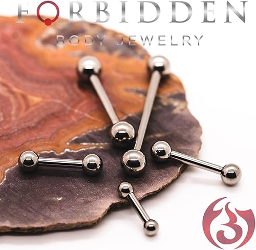 Miniatura 4 de Piercing de titanio recto de 049oz a 056oz se vende individualmente