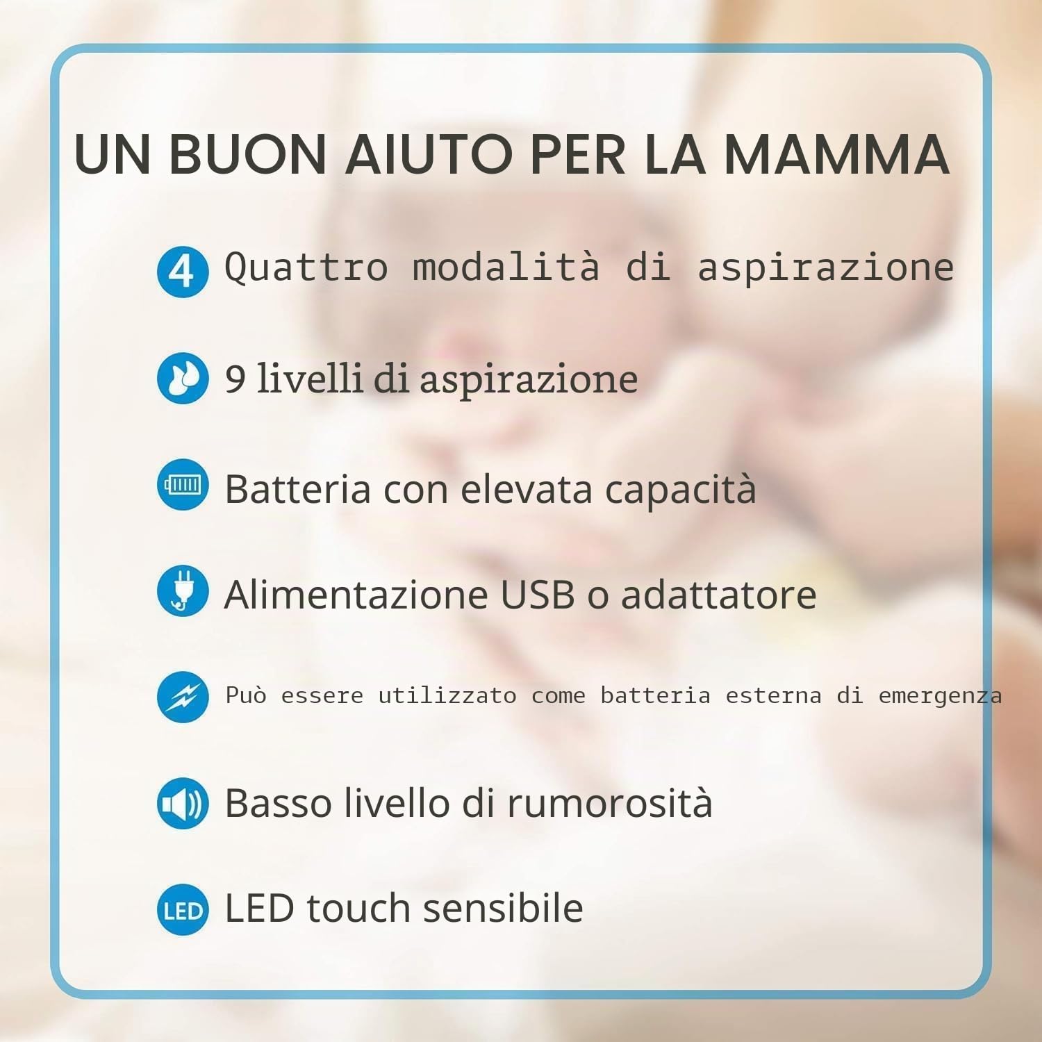 Tiralatte Elettrico,Bellababy Tiralatte con Touchscreen Sensibile, Modalità Multiple e Livelli di Aspirazione, Portatile, Vieni con flangia da 24mm B1