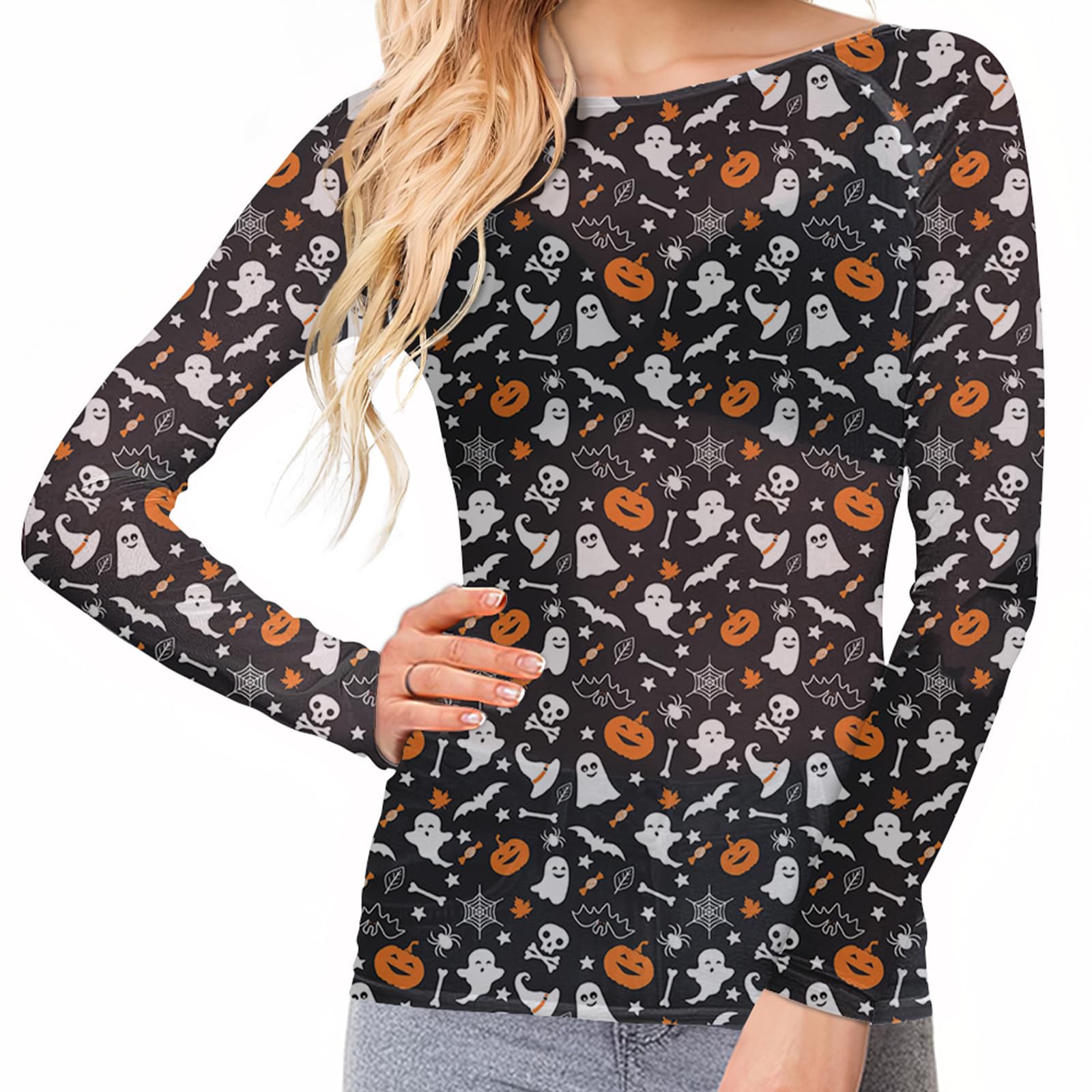 Buauty Sheer Tops for Women,Mesh Fishnet Tops Plus Size,Stylish and Sensational Mesh Blouses for Fashion-Forward Ladies