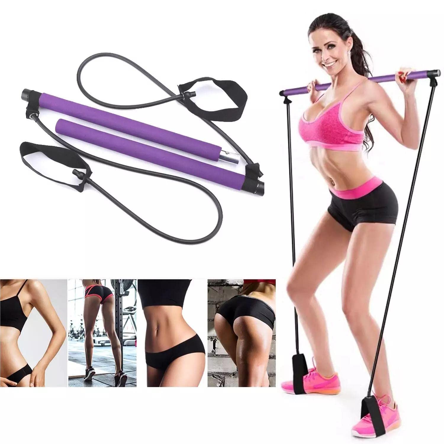 Leyaton Pilates Studio Jimnastik Lastiği Egzersiz Çubuğu Yoga Plates Spor Kondisyon Direnç Aerobik