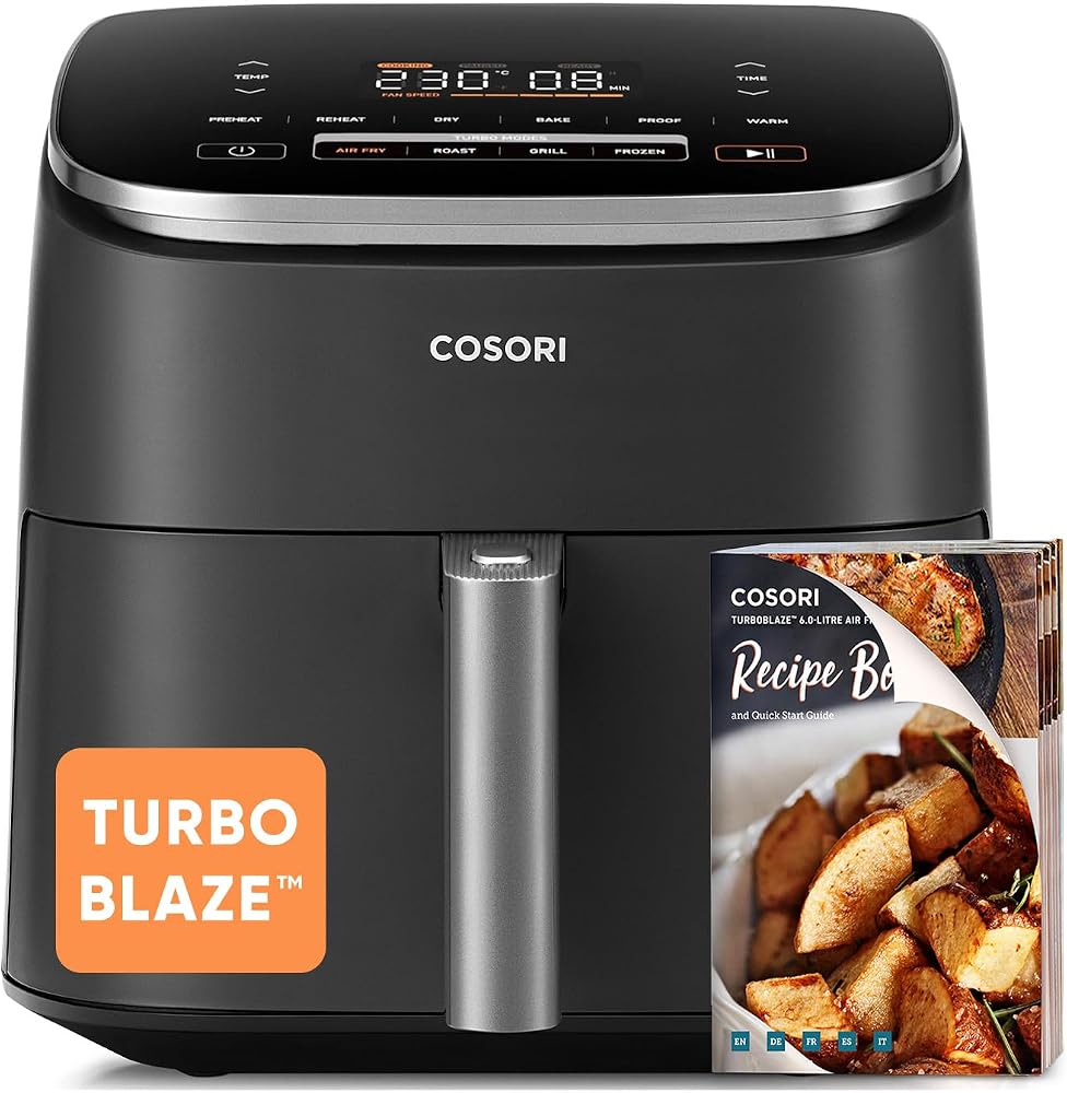 COSORI Air Fryer 6L TurboBlaze Friteuse sans Huile 9-en-1, -64% d'Énergie