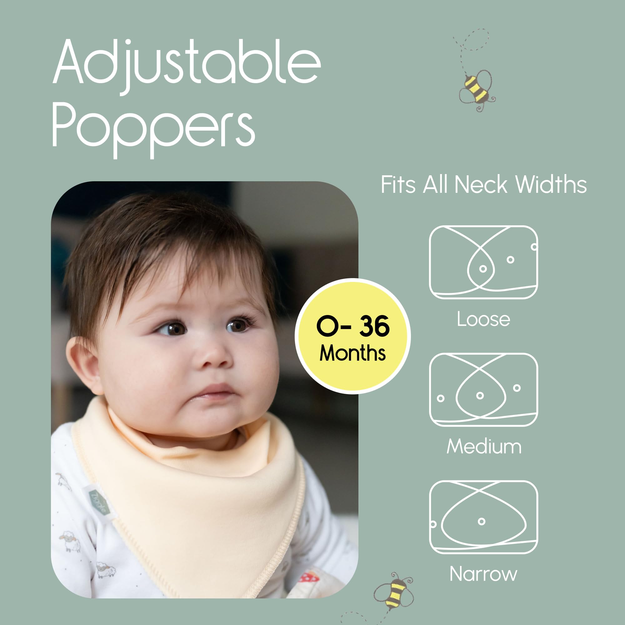 Bandana Dribble Bibs - Cotton Front Baby Bibs Newborn to 24 Months - Newborn Baby Gifts - Bibs For Comfortable Kids — view 118
