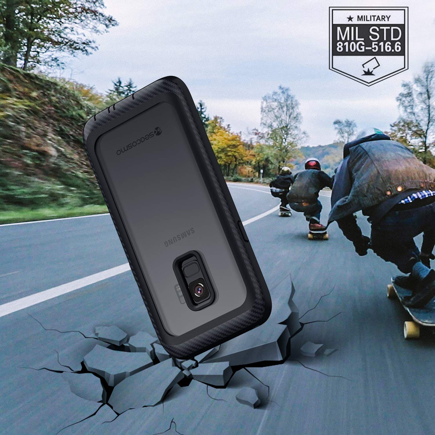 Jeylly - Custodia per Galaxy S9, resistente e flessibile, antiurto, in poliuretano termoplastico, antiscivolo, resistente ai graffi, cover posteriore rigida per Samsung Galaxy S9 (5,8 pollici), viola