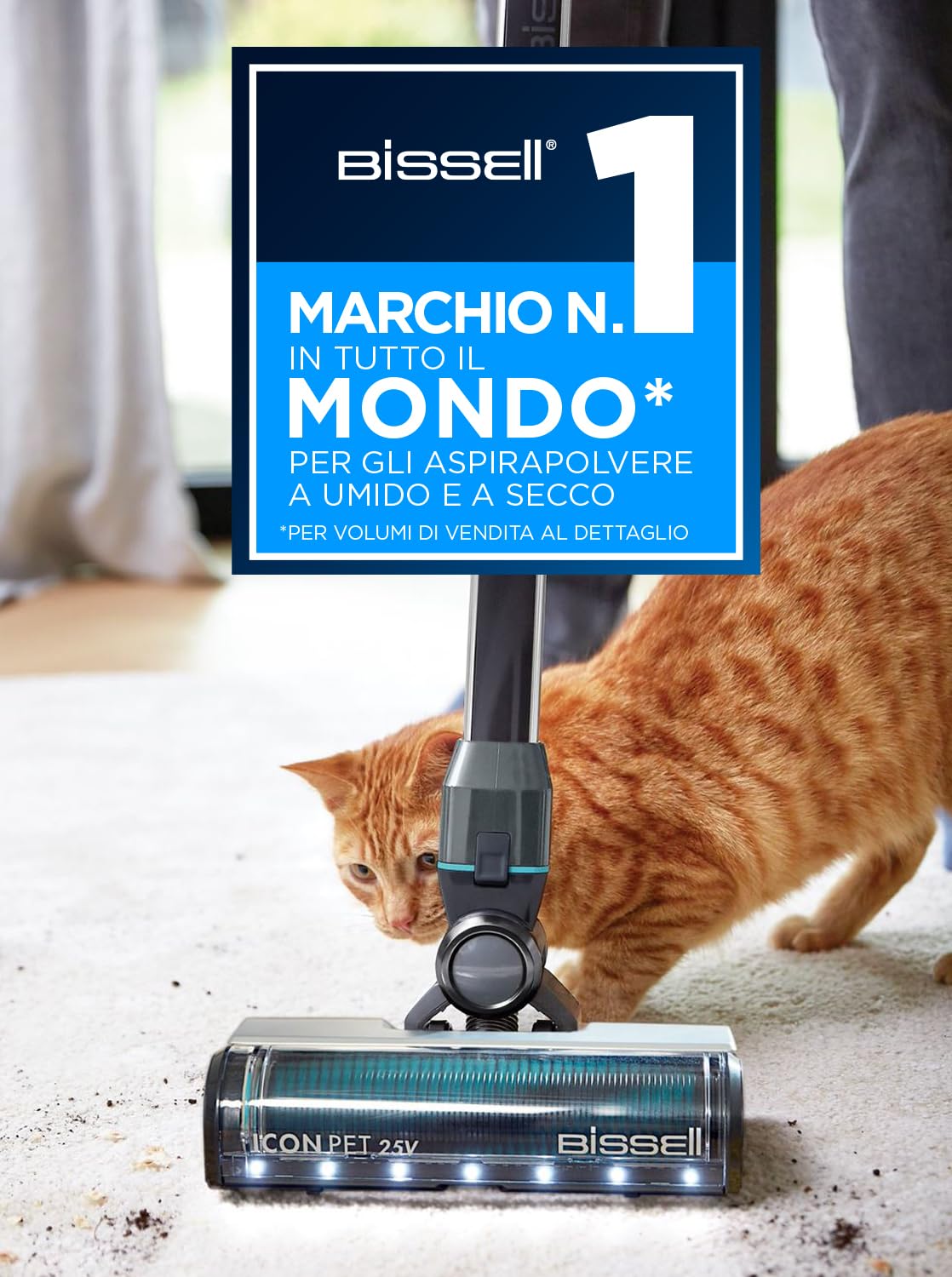 BISSELL SpotClean C3 | Lava Tappezzeria | Lavatappeti | Aspirapolvere Lavapavimenti | Tripla Azione | Spruzza, Spazzola e Aspira | Pulitore Portatile per Tappeti, Scale e Auto | 3619N