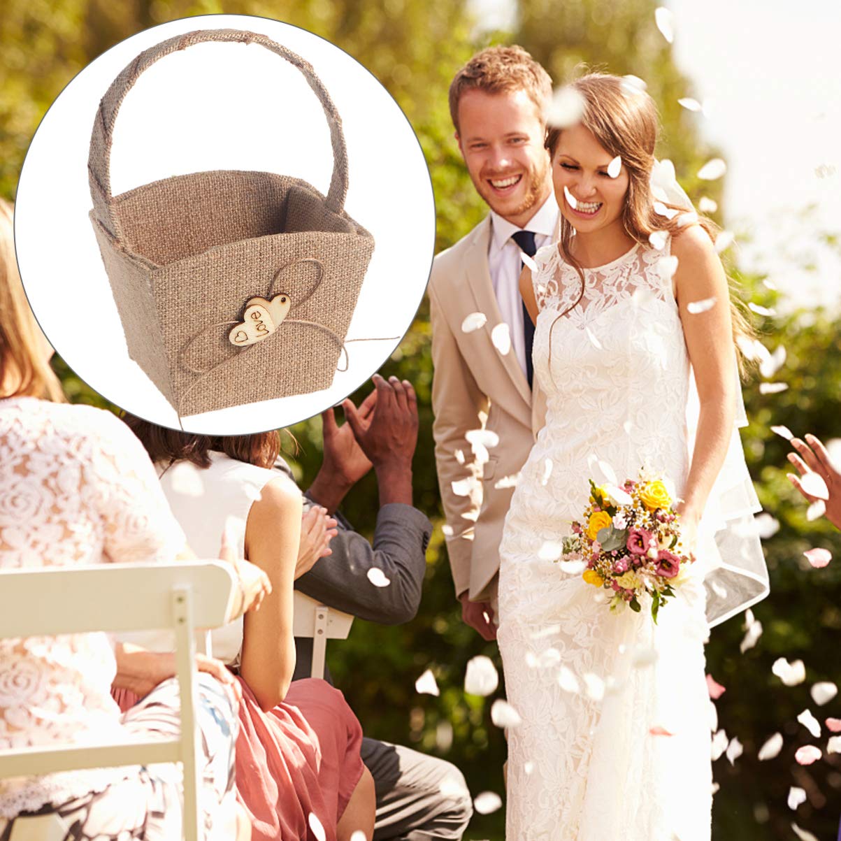 Ciieeo 2st Aufbewahrungskörbe Aus Weidengeflecht Mit Deckel Hessischer Blumenmädchenkorb Geschenkkorb Zur Hochzeit Blumenkorb Für Kleiner Korb Mit Henkel SEPE Braut Hölzern Rattan