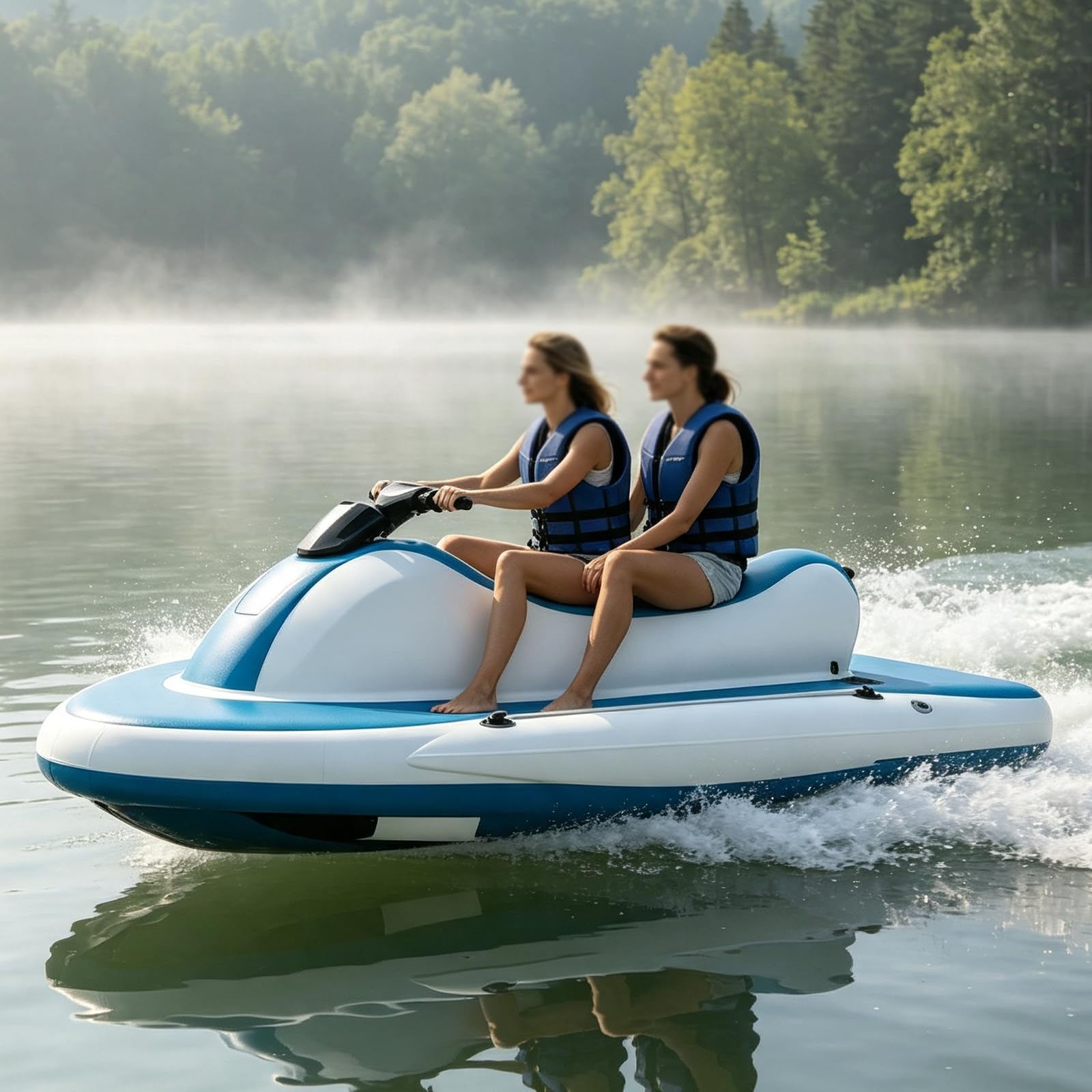 Barca Gonfiabile Portatile 3 in 1 per Famiglia | Pagaia, Configurazione Immersione, Controllo a 9 velocità, Maniglia da Sub, Borsa, capacità 150 kg per Lago e Mare 700W16A